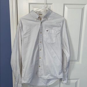White Hollister Stretch Button Up